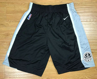 Men's San Antonio Spurs Black 2017-2018 Nike Swingman Stitched NBA Shorts