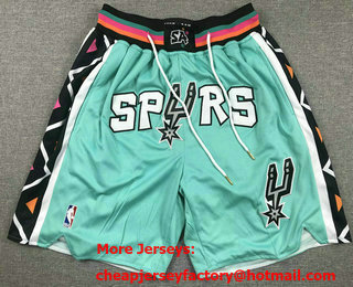 Men's San Antonio Spurs Green 2023 City Just Don Shorts