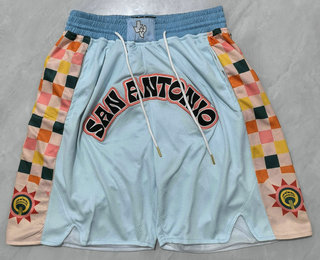 Men's San Antonio Spurs Light Blue 2024 City Swingman Shorts