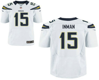 Men's San Diego Chargers #15 Dontrelle Inman White Road Stitched NFL Nike Elite Jersey