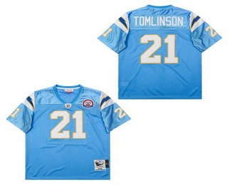 Men's San Diego Chargers #21 LaDainian Tomlinson Light Blue 2009 Throwback Jersey