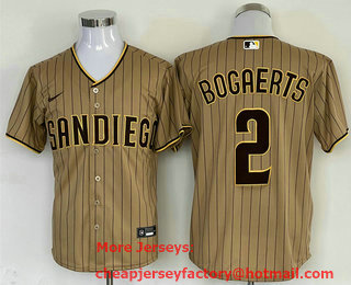 Men's San Diego Padres #2 Xander Bogaerts Grey Cool Base Stitched Baseball Jersey