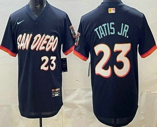 Men's San Diego Padres #23 Fernando Tatis Jr Black 2026 City Connect Stadium Jersey