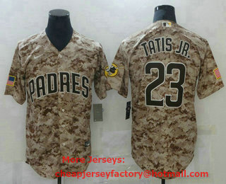 Men's San Diego Padres #23 Fernando Tatis Jr Camo Stitched Cool Base Nike Jersey