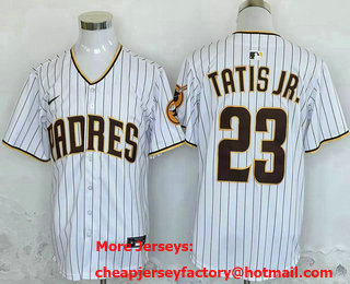 Men's San Diego Padres #23 Fernando Tatis Jr White Stitched Cool Base Limited Jersey