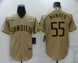 Men's San Diego Padres #55 Sean Manaea Grey Team Logo Stitched MLB Cool Base Nike Jersey