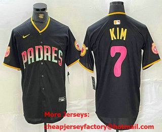 Men's San Diego Padres #7 Ha Seong Kim Black 20th Anniversary Limited Stitched Jersey
