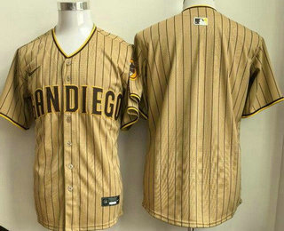 Men's San Diego Padres Blank Khaki Limited Jersey