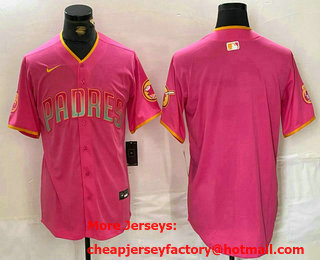 Men's San Diego Padres Blank Pink 20th Anniversary Black 20th Anniversary Limited Stitched Jersey