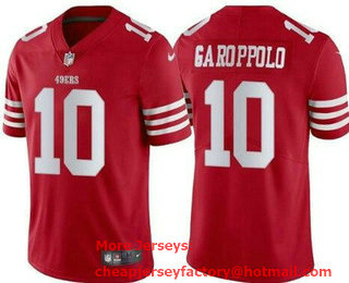 Men's San Francisco 49ers #10 Jimmy Garoppolo Limited Red 2022 Vapor Jersey