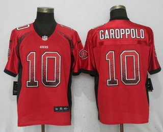 Men's San Francisco 49ers #10 Jimmy Garoppolo Red Drift Fashion NFL Nike Elite Jersey