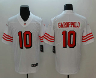 Men's San Francisco 49ers #10 Jimmy Garoppolo White New 2018 Color Rush Vapor Untouchable Limited Jersey