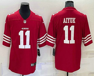 Men's San Francisco 49ers #11 Brandon Aiyuk 2022 New Scarlet Vapor Untouchable Limited Stitched Football Jersey