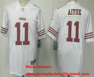 Men's San Francisco 49ers #11 Brandon Aiyuk Limited White Vapor Jersey