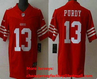 Men's San Francisco 49ers #13 Brock Purdy Limited Red FUSE Vapor Jersey