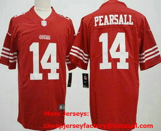 Men's San Francisco 49ers #14 Ricky Pearsall Limited Red Vapor Jersey