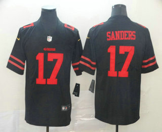 Men's San Francisco 49ers #17 Emmanuel Sanders Black 2017 Vapor Untouchable Stitched NFL Nike Limited Jersey