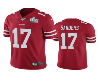Men's San Francisco 49ers #17 Emmanuel Sanders Scarlet Super Bowl LIV Vapor Limited Jersey