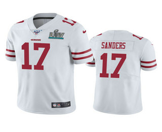 Men's San Francisco 49ers #17 Emmanuel Sanders White Super Bowl LIV Vapor Limited Jersey