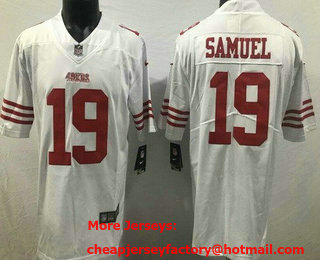 Men's San Francisco 49ers #19 Deebo Samuel Limited White Vapor Jersey