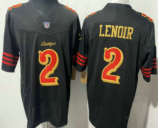 Men's San Francisco 49ers #2 Deommodore Lenoir Limited Black Rivalries FUSE Vapor Jersey
