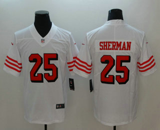 Men's San Francisco 49ers #25 Richard Sherman White New 2018 Color Rush Vapor Untouchable Limited Jersey