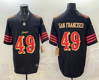 Men's San Francisco 49ers #49 San Francisco Limited Black Rivalries FUSE Vapor Jersey