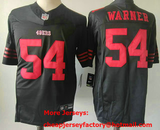 Men's San Francisco 49ers #54 Fred Warner Black 2023 FUSE Vapor Limited Stitched Jersey