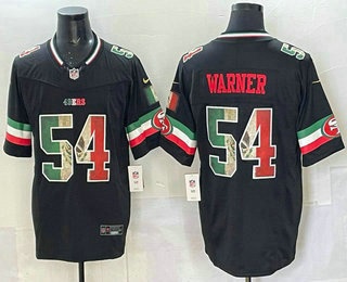Men's San Francisco 49ers #54 Fred Warner Black FUSE Mexico Vapor Limited Stitched Jersey