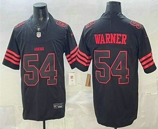 Men's San Francisco 49ers #54 Fred Warner Black FUSE Stranger Things Edition Vapor Limited Jersey