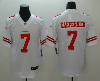 Men's San Francisco 49ers #7 Colin Kaepernick White 2017 Vapor Untouchable Stitched NFL Nike Limited Jersey