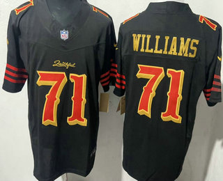 Men's San Francisco 49ers #71 Trent Williams Limited Black Rivalries FUSE Vapor Jersey
