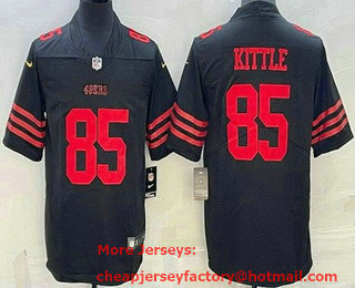 Men's San Francisco 49ers #85 George Kittle Limited Black 2022 Vapor Jersey