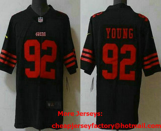 Men's San Francisco 49ers #92 Chase Young Limited Black FUSE Vapor Jersey