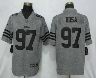 Men's San Francisco 49ers #97 Nick Bosa 2019 Vapor Untouchable Stitched NFL Nike Gray Gridiron Limited Jersey