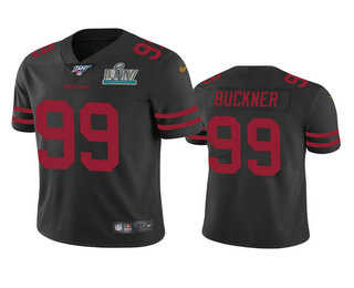 Men's San Francisco 49ers #99 DeForest Buckner Black Super Bowl LIV Vapor Limited Jersey