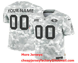 Men's San Francisco 49ers Active Player Custom 2024 FUSE Camo Salute to Service Limited Stitched Jersey