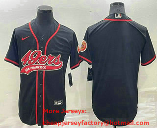 Men's San Francisco 49ers Blank Black Stitched MLB Cool Base Nike Baseball Jersey