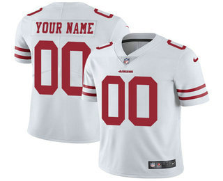 Men's San Francisco 49ers Custom Vapor Untouchable White Road NFL Nike Limited Jersey