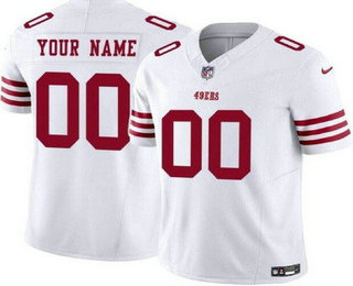 Men's San Francisco 49ers Customized Limited White FUSE Vapor Jersey