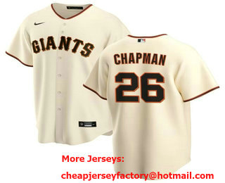 Men's San Francisco Giants #26 Matt Chapman Cream Stitched MLB Cool Base Nike Jersey