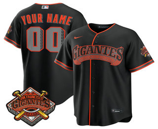 Men's San Francisco Giants Active Player Custom Black 2026 Alternate Stadium Stitched Jersey