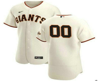 Men's San Francisco Giants Customized Cream Authentic Jersey