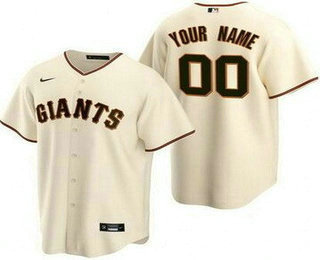 Men's San Francisco Giants Customized Cream Cool Base Jersey