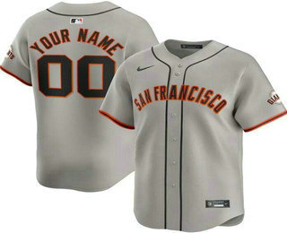 Men's San Francisco Giants Customized Gray Limited Jersey