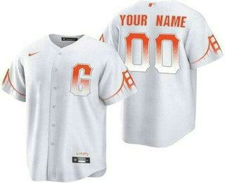 Men's San Francisco Giants Customized White City Connect Cool Base Jersey