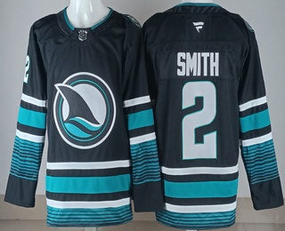 Men's San Jose Sharks #2 Will Smith Black Authentic Jersey
