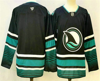 Men's San Jose Sharks Blank Black Alternate Authentic Jersey