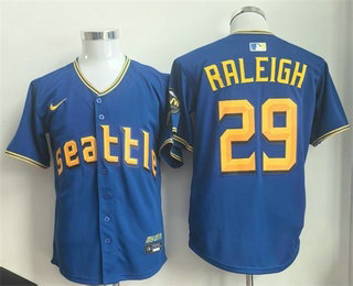 Men's Seattle Mariners #29 Cal Raleigh Royal 2025 Limited Stitched jersey