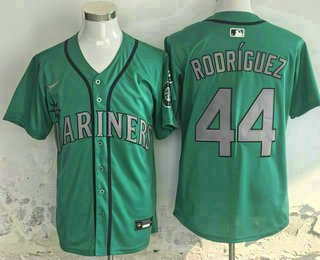 Men's Seattle Mariners #44 Julio Rodriguez Green Stitched Limited Nike Jersey